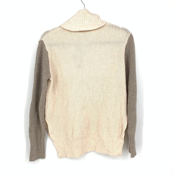Lulus Turtleneck Sweater Womens Size Small Two Tone Colorblock Blush NEW - Picture 2 of 6